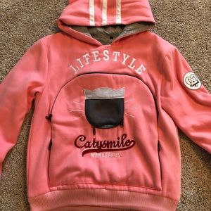 lifestyle cat smile hoodie